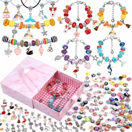 Unbranded 208 Pcs Charm Bracelet Making Kit for Girls Age 8-12