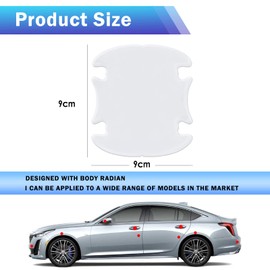 4Pcs 3D Transparent Car Door Handle Cup Protector,Transparent Universal Car Door Handle Cup Protector Film Waterproof Anti-Scratch Car Decals, Suitable for Cars, Trucks, SUVs