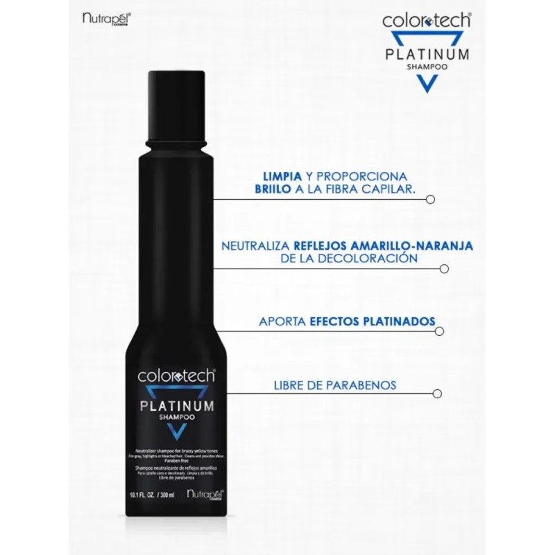 Kit Color tech Platinum Shampoo y Mascarilla Matizador 300 ml
