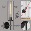 Black Wall Sconces Bathroom Vanity Light Fixtures, Glass Tube Wall
