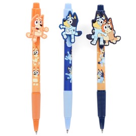 Innovative Designs Bluey and Bingo 3pk Character Pens with Rubber Clips
