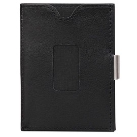 LIULIHUA The Ultimate Front Pocket Compact Minimalist Wallet - Black Leather