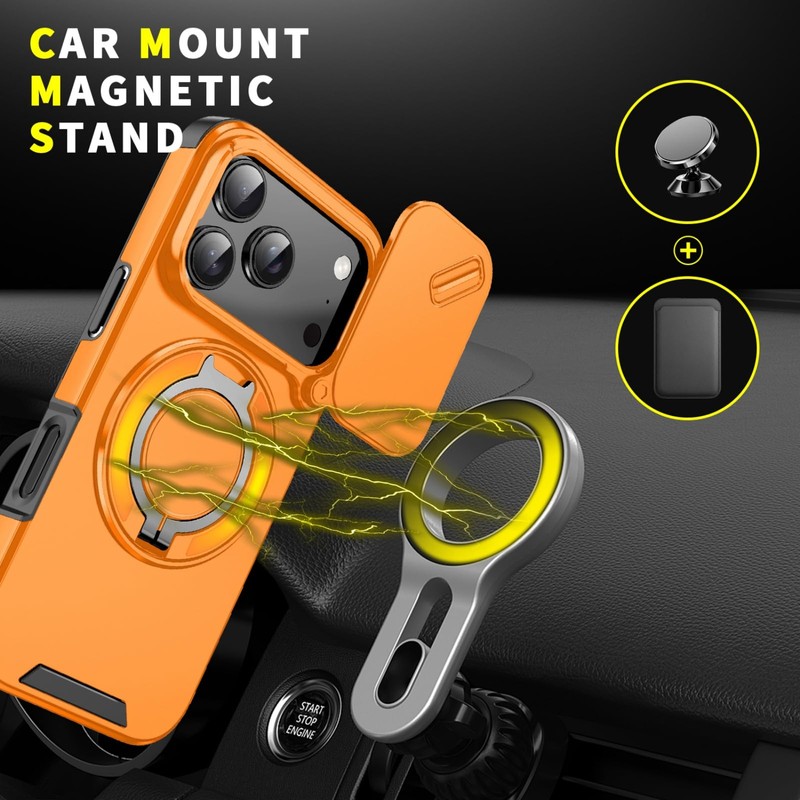MRRSIWEI for Apple 17 Pro Max Case with Slide Camera.Slide