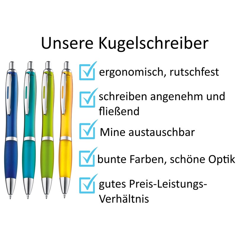 Libetui 50 Ballpoint Pens Purple Set - Blue Ink, Ergonomic