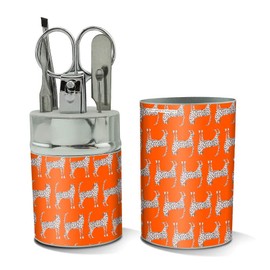 Cheeky Cheetahs Stainless Steel Manicure Pedicure Grooming Beauty Care Travel Kit