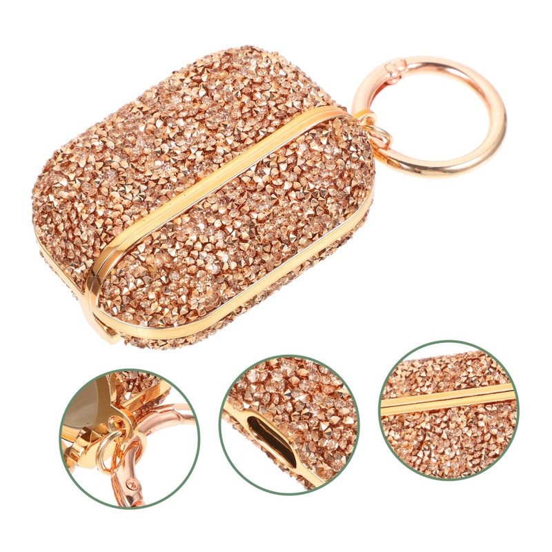 Tofficu Glitter Earphone Case for Stylish Earbud Storage Holder with