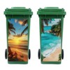 Peacoblue Wheelie Bin Stickers 2 Sheets Seaside Scenery Sticky Dustbin