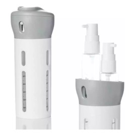 CL Dispensador Viaje Con 4 Tanques Ideal Shampo Gel Crema Acond