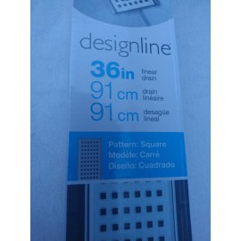 Oatey Designline 36”Stainless Steel Linear Shower Drain w/Square Pattern