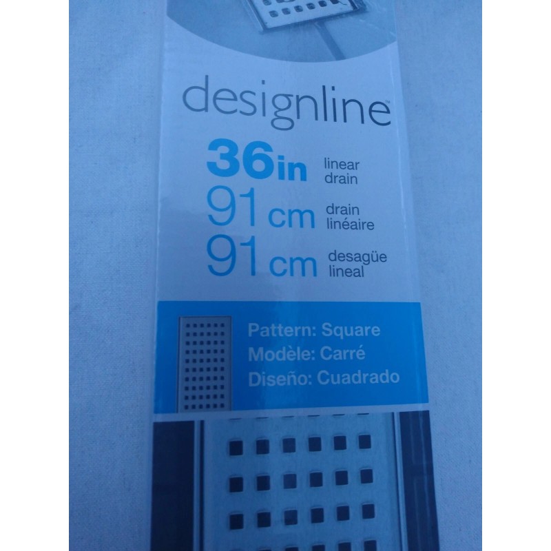 Oatey Designline 36”Stainless Steel Linear Shower Drain w/Square Pattern
