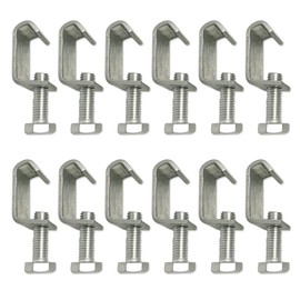 BOLWHAO 12 pcs Galvanized Steel Flange Clamp G Clamp Duct G Clamps Ventilation Duct Flange for Rectangular Duct Connection System