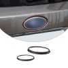 car-attention Carbon Fiber Front Rear Emblem Badge Logo Trim 2PCS