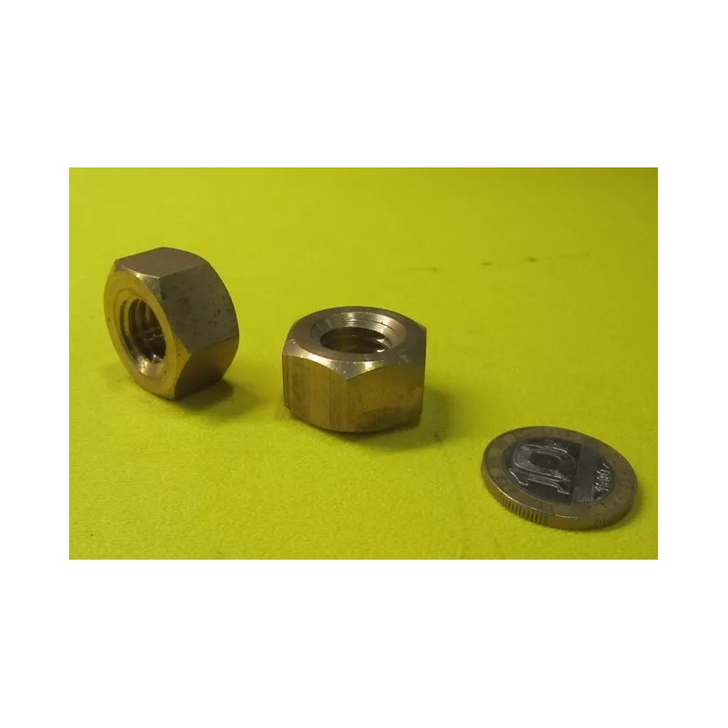 Basic Extra Wide, Heavy, Brass Hex Nuts RH, 9/16"-12 x