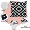 Poluka 2Pack Throw Pillow Covers 18x18 inches Simple Black White