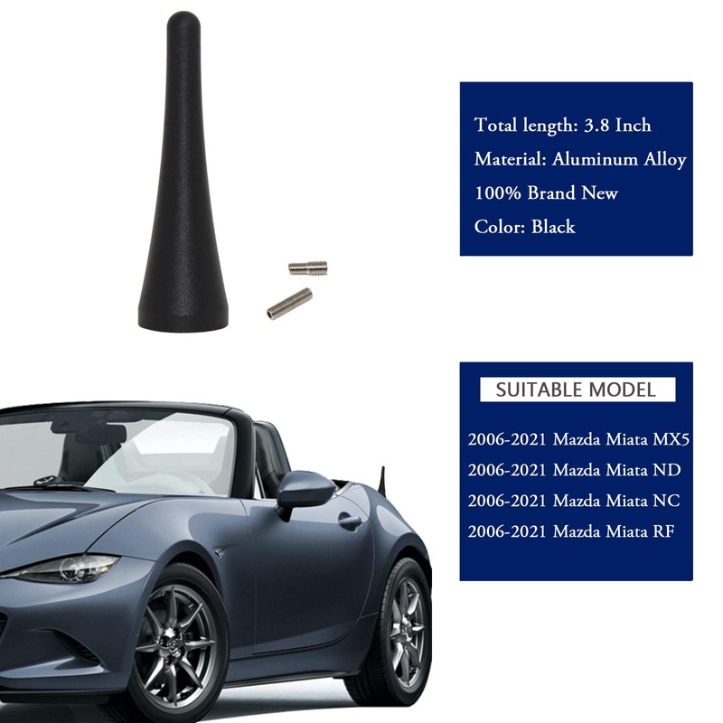 Anina Mástil de antena de 3.8 pulgadas para Mazda Miata