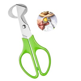 Quail Egg Scissors, VOSSOT Stainless Steel Egg Cutter, Small Egg Scissors, Quail Eggs, Kitchen Tool Eggshell Opener, Eggshell Scissors, Quail Egg Opener for Home, Restaurant, Kitchen (Green)