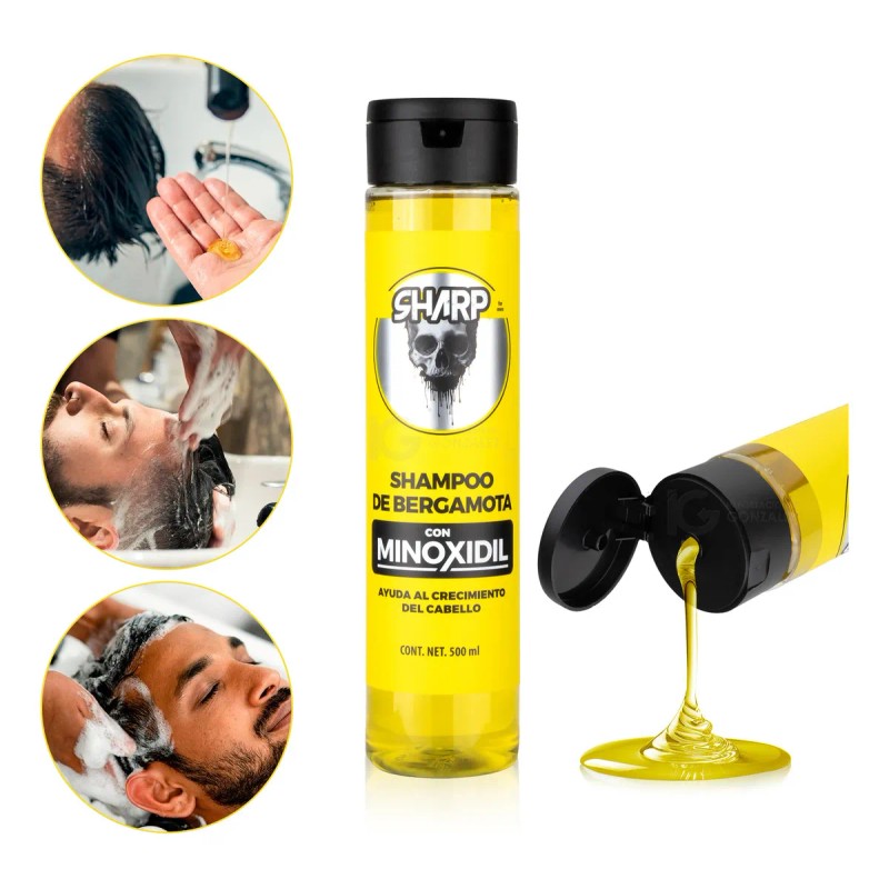 Shampoo Estimulante Para El Crecimiento Del Cabello Sharp Con Bergamota