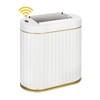 ELPHECO Bathroom Trash Can with Lid Butterfly, Motion Sensor Trash