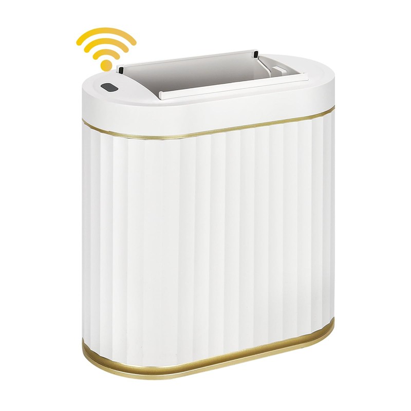 ELPHECO Bathroom Trash Can with Lid Butterfly, Motion Sensor Trash