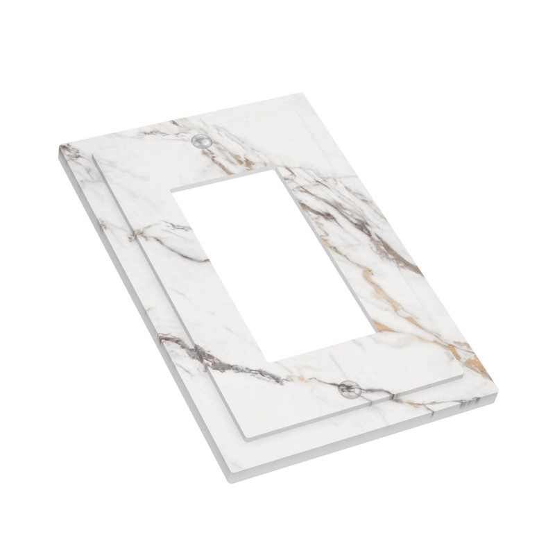 Wuyocha Outlet Covers White Marble with Gray Brown Veins Abstract