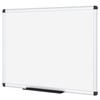 VIZ-PRO Magnetic Dry Erase Board, 36 X 24 Inches, Silver