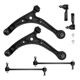 KAX Front Lower Control Arm w/Ball Joint & Sway Bar End Link & Outer Tie Rod End Link for Hon-da Odyssey 1999 2000 2001 2002 2003 2004 Suspension Kit K620326 K620325 ES3669 K90349 6pcs