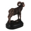 Wildlife Animal Taxidermy Bighorn Sheep Ram On Grassland Figurine With