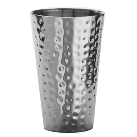 American Metalcraft HMTS16 Tumbler, Stainless Steel, Hammered, Mirror Finish, 16 oz. Capacity, 3-1/2" Diameter, 5-3/4" Height