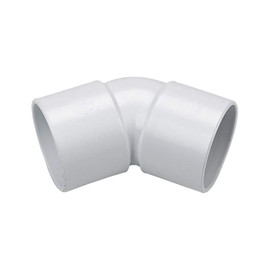Solvent Weld White 32mm (36mm) Waste Pipe 45 Degree Bend - Pack of 2