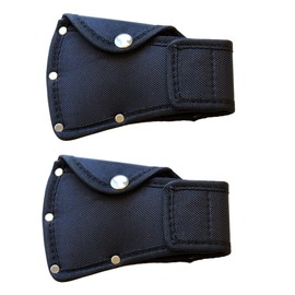 TEAMWILL 2 Packs Black Hatchet Head Sheath Holster Axe Sheath Heavy Fabric, 1-1/4Lb 1.25 lb Axe Head Cover,Double Snap Hatchet Protector Axe Cover