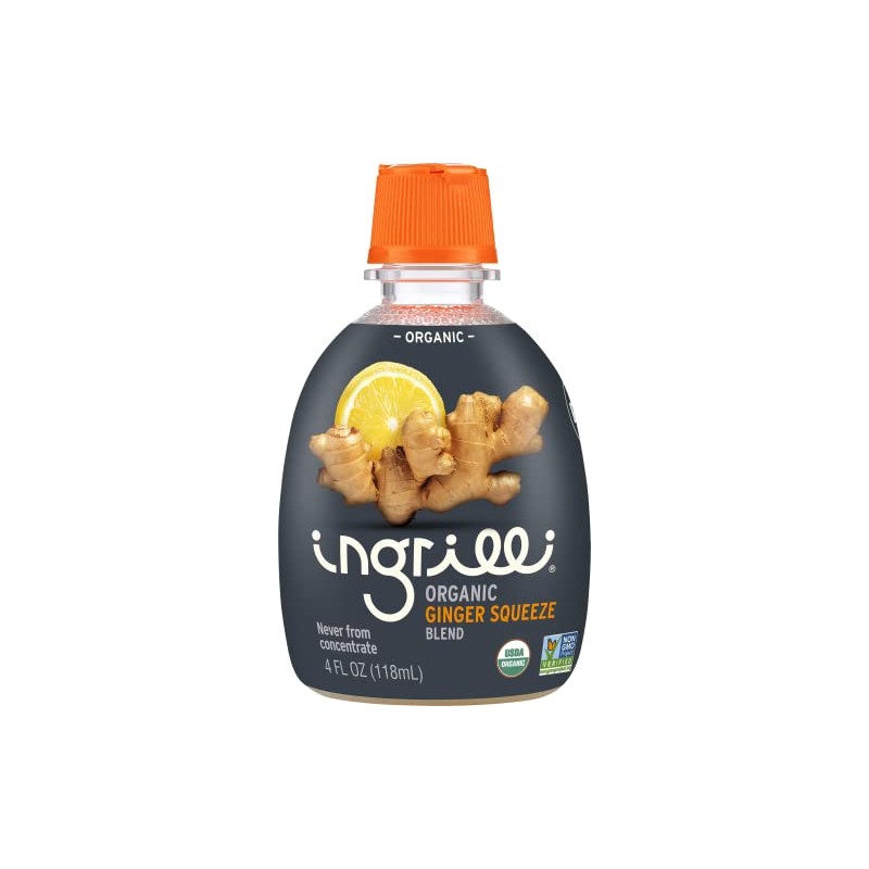 Ingrilli Organic Ginger Squeeze Blend, 4 Fl Oz Bottle (Pack