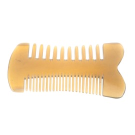 PACKOVE Double-Sided Ox Horn Comb Set Wide and Fine Tooth Anti-Static Hair Care and Massage Comb for Home Travel and Office Use
