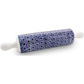 Bunzlauer Keramik Rolling Pin Rolling Pin - Ergonomic Handles, Full Ceramic, Axle-Free, Decor 120