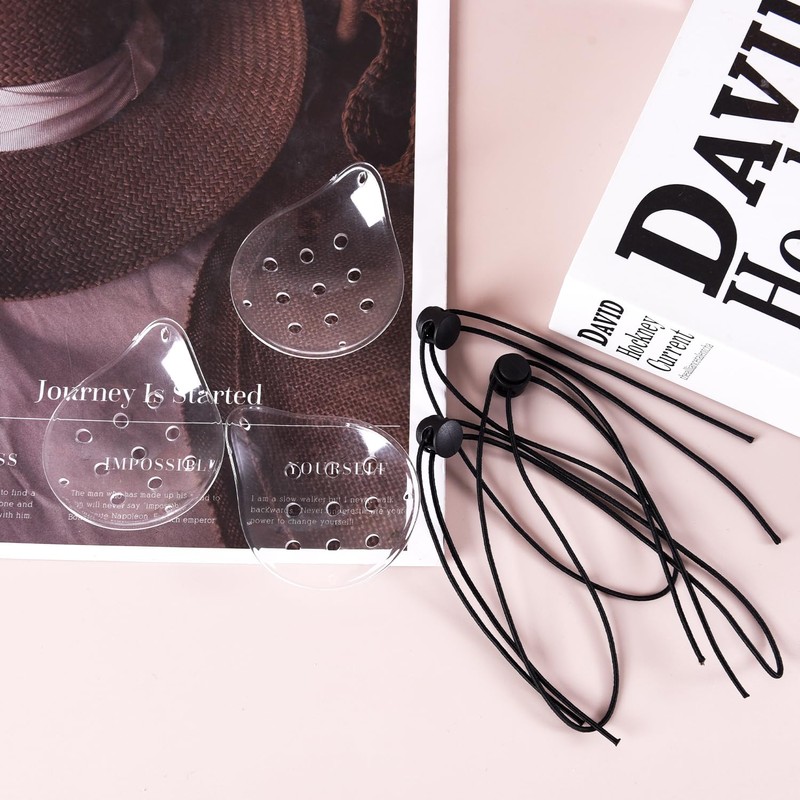 3 Pcs Transparent Ventilated Eye Patches,9 Hole Protective Eye Shield