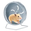 8.4 Inch Silent Hamster Wheel, Adjustable Stand Syrian Hamster Wheel,