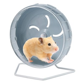 8.4 Inch Silent Hamster Wheel, Adjustable Stand Syrian Hamster Wheel, Small Animals Running Exercise Wheels for Guinea Pig, Gerbil, Chinchilla (Blue)