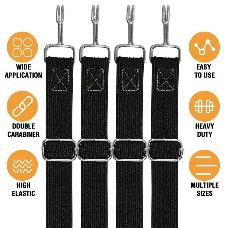 Bungee Cords Heavy Duty Outdoor, Long Adjustable Bungee Cords with
