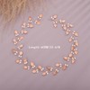 BERYUAN Pearls Leaves Wedding Hair Vine Rose Gold Leaf Bride