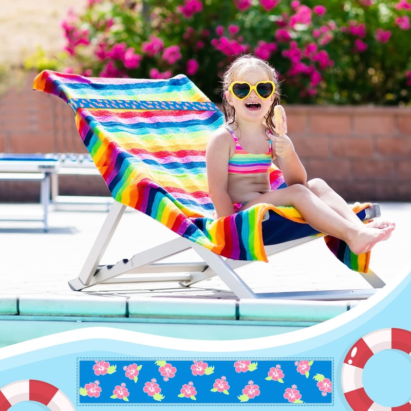 8 Pack Towel Bands for Beach Chairs Cruise Towel Clips