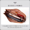 MURA Clutch Bag, Men's, Genuine Leather, Cordovan Style, L-Shaped Zipper,
