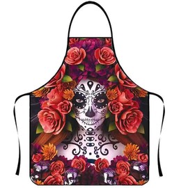 Funny Cooking Apron Sexy Creative Men Apron Kitchen Apron Funny for Novelty BBQ Apron Muscle Cooking Aprons Adjustable Waterproof Kitchen Apron for BBQ Party Kitchen Restaurant Cafe Rose, red