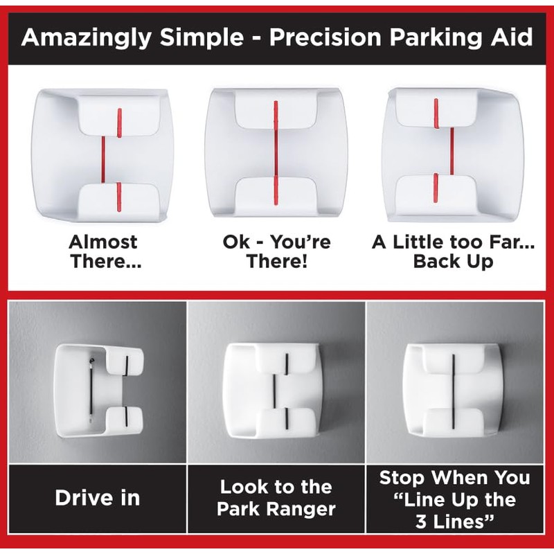 Park Ranger 1 pcs: U.S.A. Made Garage Parking Aid Bright