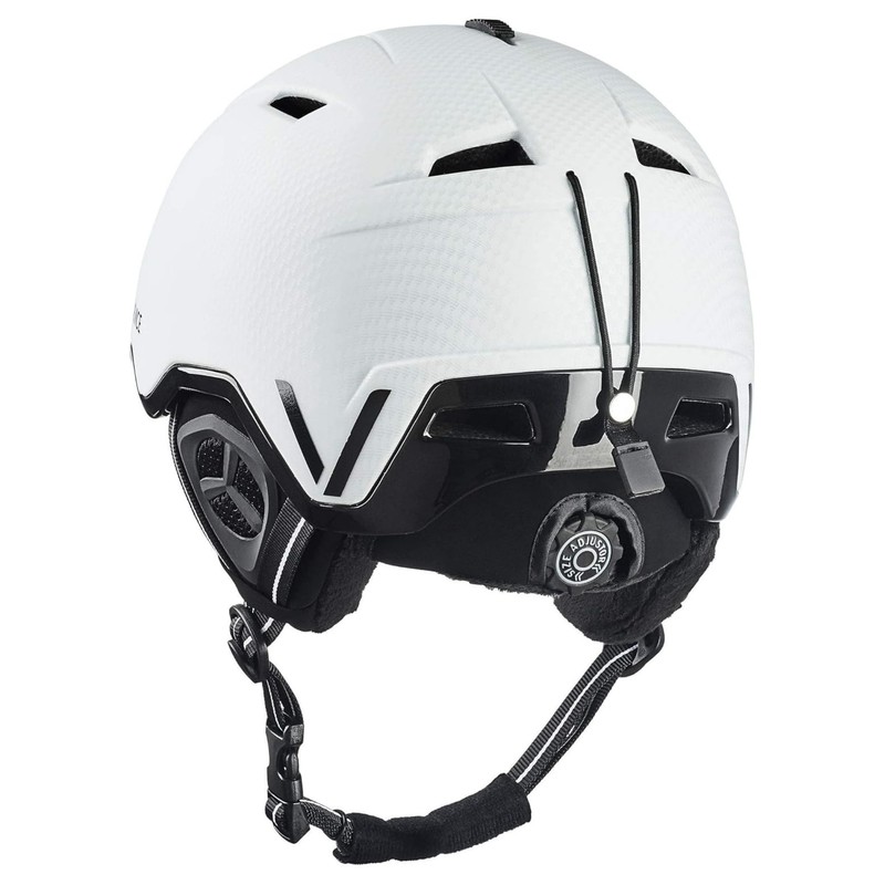 Black Crevice Vail Ski Helmet Matt White Carbon/Black, L (58-61