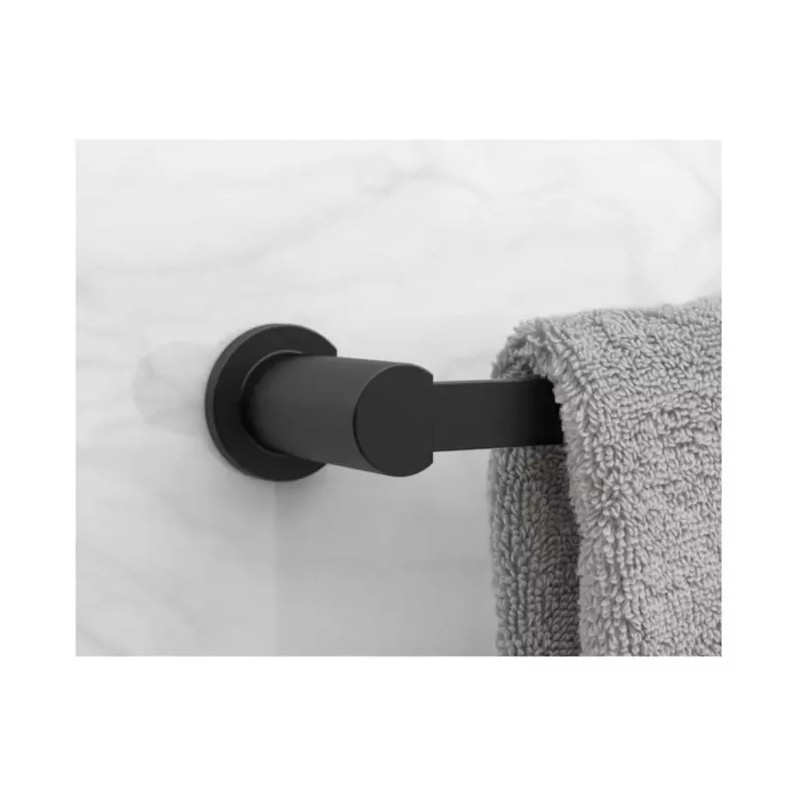 Origin 21 Veda 18-in Matte Black Wall Mount Single Towel
