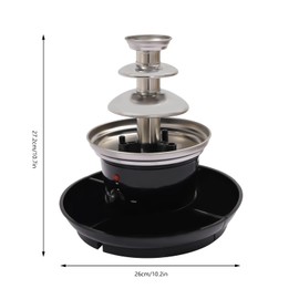 Chocolate Fondue Fountain 3 Tiers Electric Melting Machine Chocolate Fondue Fountain Set with Fruit Plate and 6PCS Stainless Steel Forks 0.45kg/1lb Chocolate Capacity
