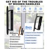Zinkitool Keyed Sliding Patio Door Handle Set, Black Diecast Replacement