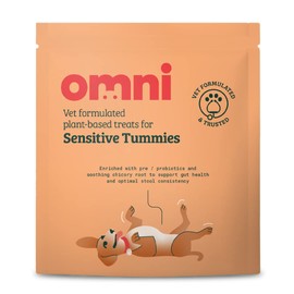 Omni Treats Probiotics for Dogs - Dog Treat for Gut Health and Stool Consistency with Chicory Root - Plant Based, Vet Formulated for Puppy and Adult, Suitable from 8 Weeks, Hypoallergenic, 70g