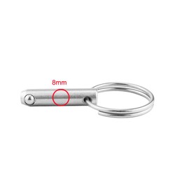 2 Pack Quick Release Pin, Diameter 5/16"(8mm), Usable Length 0.83"(21mm), Overall Length 1.38"(35mm), Full 316 Stainless Steel, Bimini Top Pin, Marine Hardware