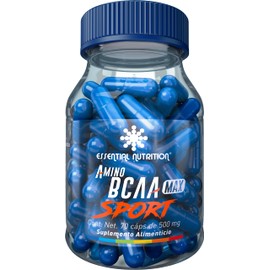 Essential Nutrition Amino BCAA Max Sport 70 cápsulas de 500 mg                                                                                        