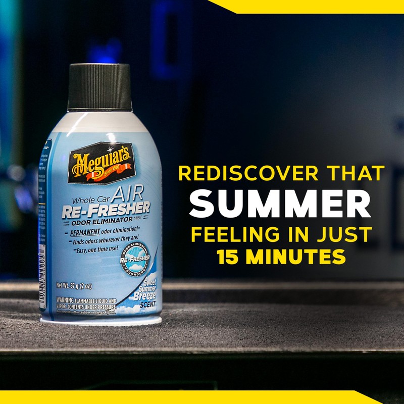 Meguiar's Whole Car Air Refresher, Odor Eliminator Spray Eliminates Strong